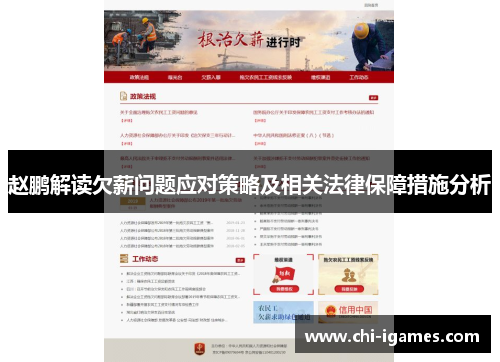 赵鹏解读欠薪问题应对策略及相关法律保障措施分析 赵鹏解读欠薪问题应对策略及相关法律保障措施分析